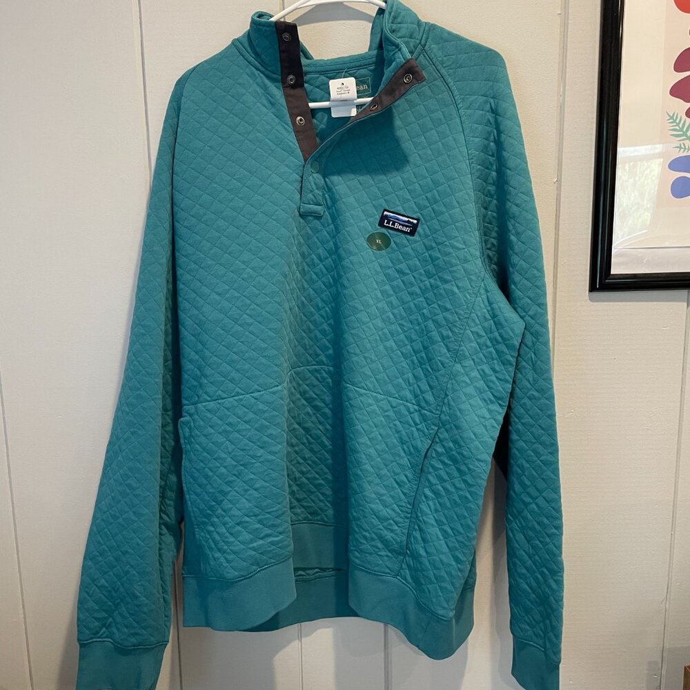 🥾 LL Bean Quilted Sweatshirt Quarter-Zip 🥾 Mens XL